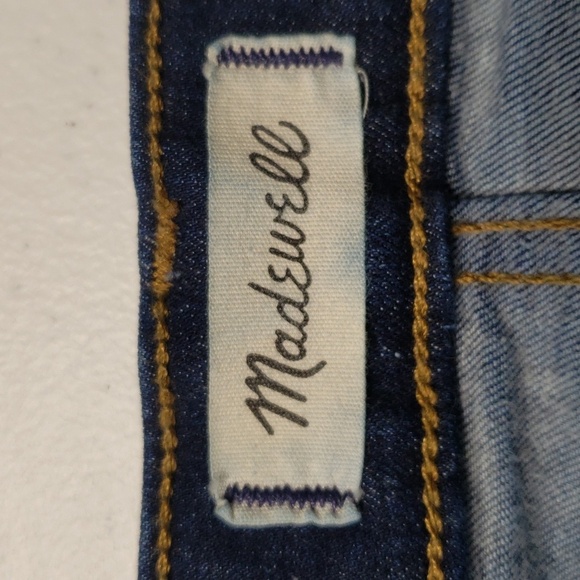Madewell Women Skinny Jeans 28 High-Rise Tapered Dark Blue Denim Classic Casual - Picture 9 of 16